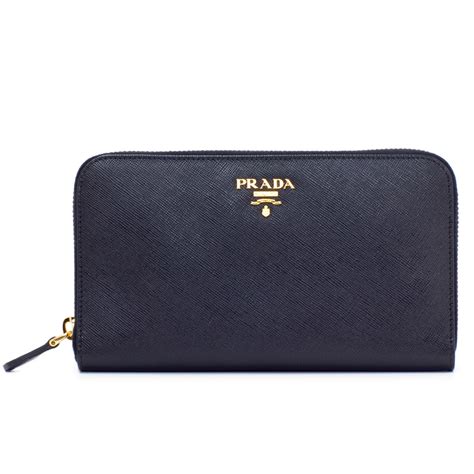 prada saffiano metal small zip around wallet|prada saffiano wallet.